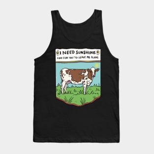 I Need Sunshine Cow Tank Top